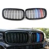 BMW X5 X6 E70 E71 (2007-2013) Black M-Color Front Bumper Upper Mesh Grille