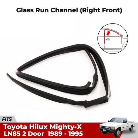 Glass Run Door Channel Seals Rubber RH Fits Toyota Hilux LN85 2D Ute 1989-95