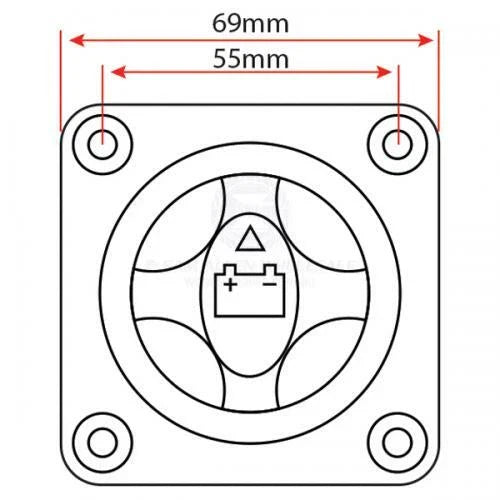All Brands - 2 Position Battery Isolator Switch - Surface Mount