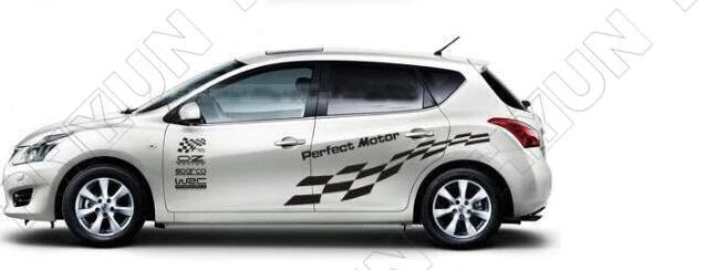 Car Styling Stickers Waterproof 161cm Black Lattice Vinyl Decals