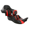 Harley Street Glide Black Red Driver Passenger Seat Backrest (2014-2023)