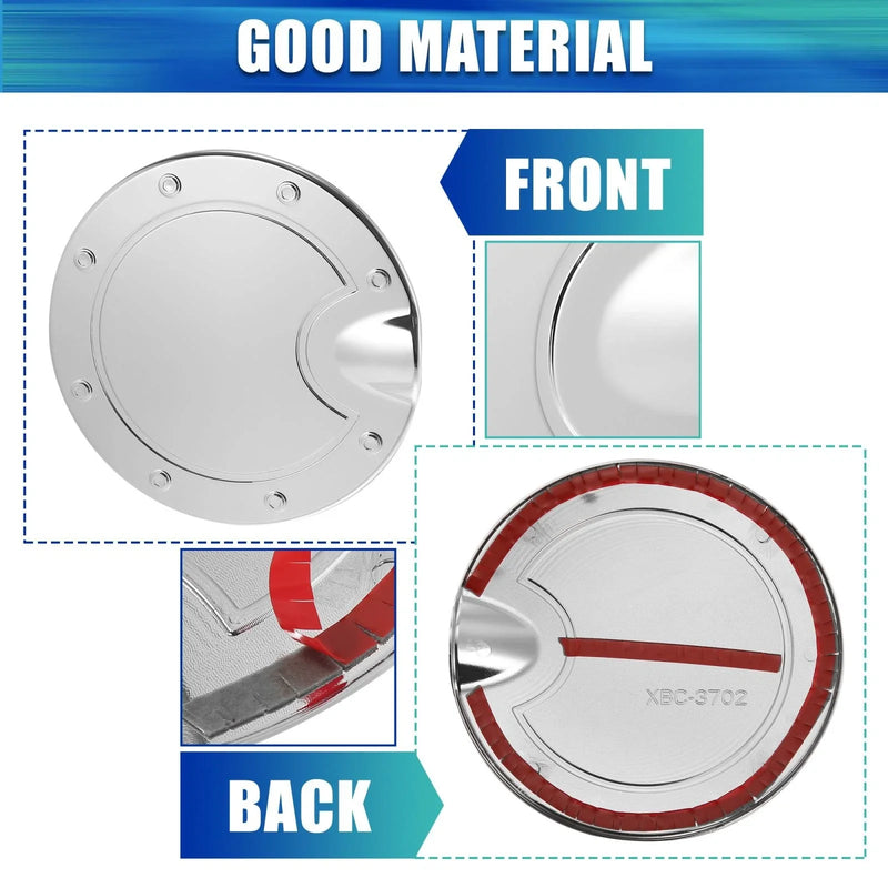 Dodge Ram Silver Tone Fuel Tank Cover Door Cap (2010-2017)