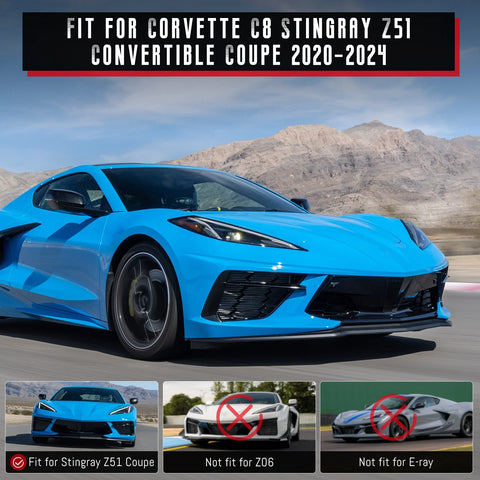 Corvette C8 Z51 Carbon Flash Front Bumper Lip Splitter (2020-2024)