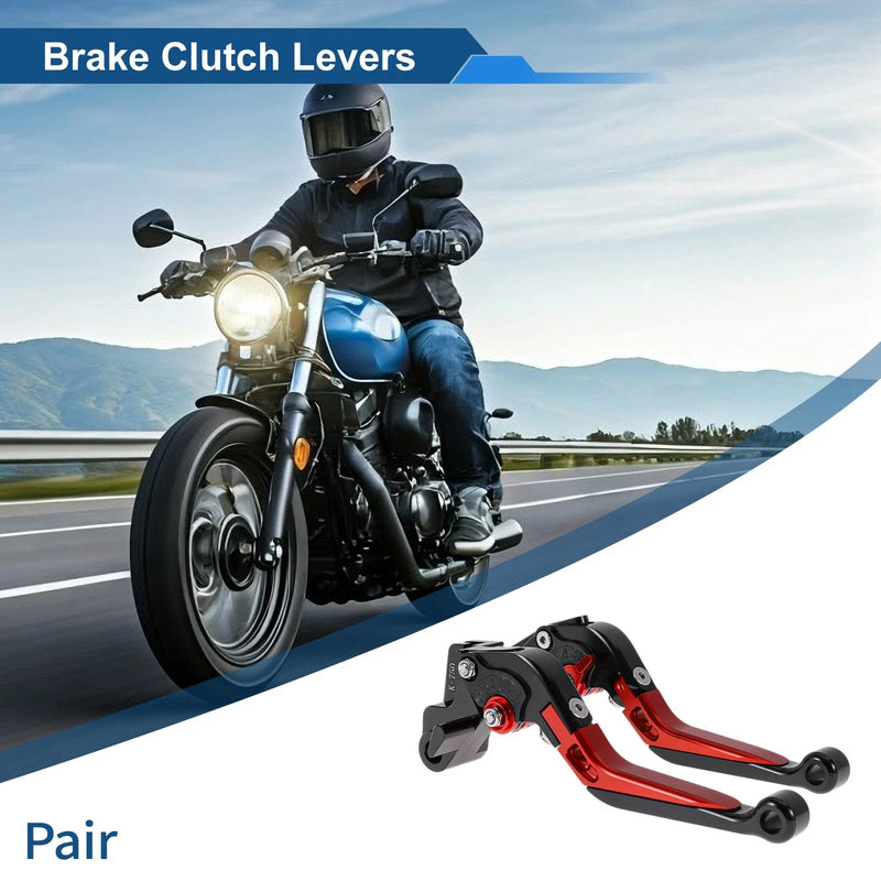 Kawasaki NINJA650R Brake Clutch Levers Black Red (2009–2016)