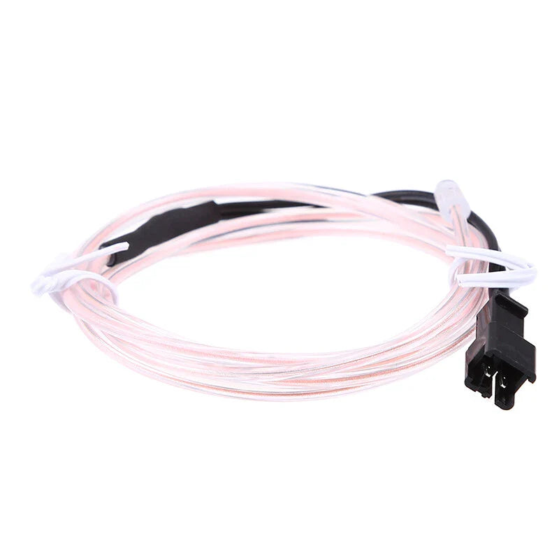 Car Interior Decor 5M LED EL Wire White Cold Light Neon Strip