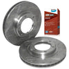 Toyota 80 Series 2 x Drilled Slotted Front Disc Rotors + Pads (1992–1998)