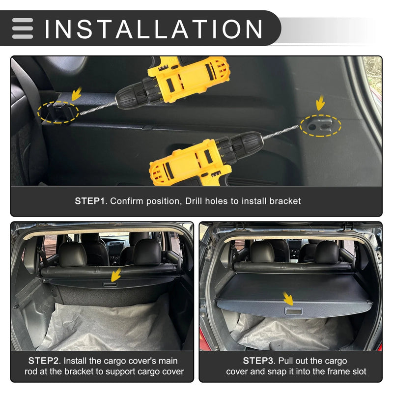 Kia Seltos (2020-2024) Gloss Black Retractable Cargo Cover