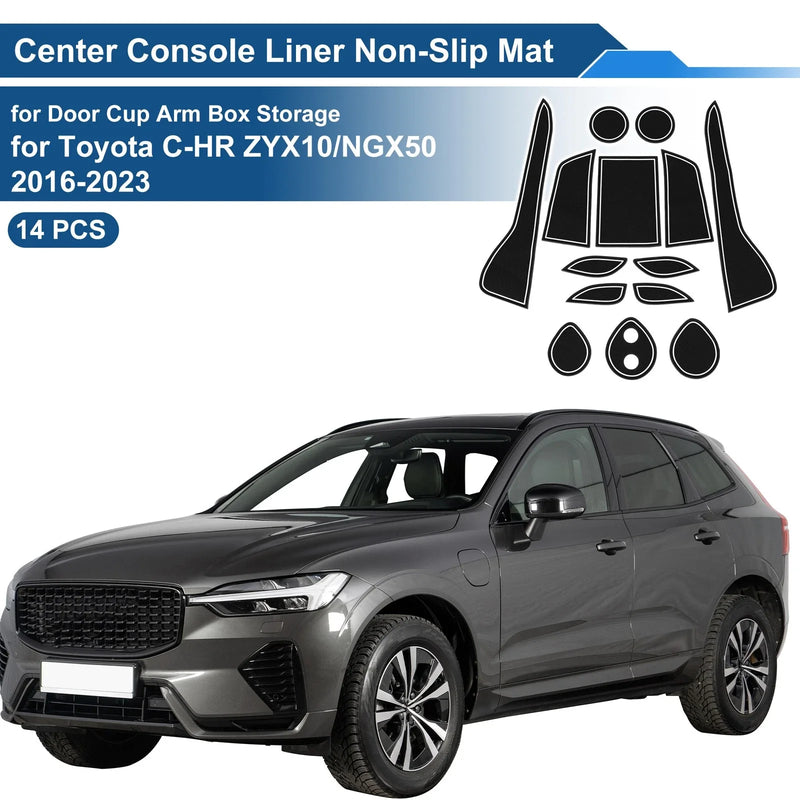 Toyota C-HR ZYX10 / NGX50 PVC White 14 Pcs Non-Slip Mat (2016–2023)