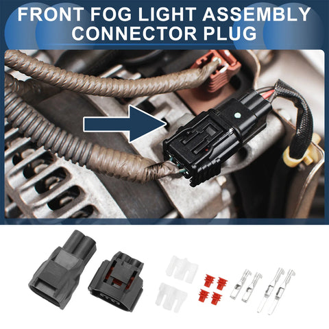 Chevrolet 2 x Front Fog Light Assembly Connector Plug