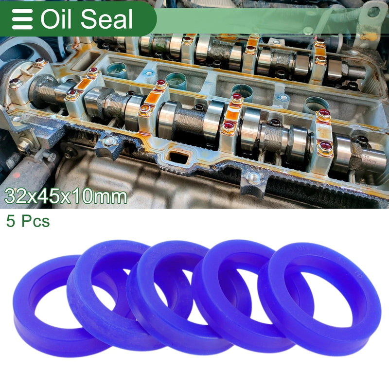 Universal 5 Pcs Oil Seal / 32x45x10mm / Rotary Shaft Seal TPU