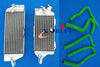 Kawasaki KX250 KX 250 Aluminum Radiator & Hose (1990-1993)