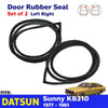Door Rubber Weatherstrip Seal L+R Fits Datsun Sunny KB310 2D Coupe 1977-81 D12