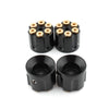 Harley Big Twin 1340 Evo 4 x Black Spark Plug Nut Caps (1985-1999)