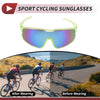 Motorcycle Riding Goggles Blue Lens Green Frame PC Cycling Sunglasses