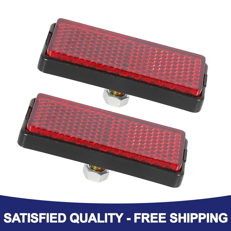 Motorcycles ATV Dirt Bike Universal 2 x M6x1.0 License Plate Reflector