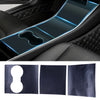 Tesla Model 3 5x Carbon Fiber Center Console Trim (2017-2023)