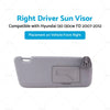 Hyundai i30 i30cw Right Driver Side Sun Visor Shade RH (2007-2012)