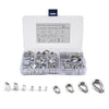 195Pcs M2/3/4/5 Thimble & 6-Size Aluminum Crimping Loop Sleeves