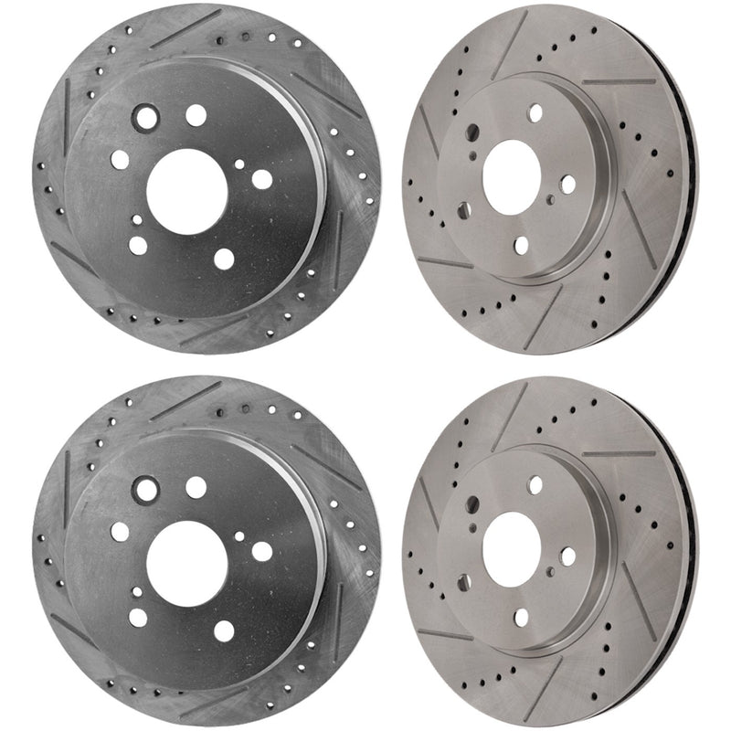 Front & Rear Brake Disc Rotors For Lexus IS250 2006 2007