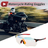 Motorcycle Riding Goggles Light Red Lens Baked Red Frame PC TPU