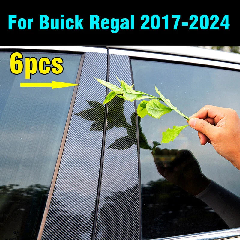 Buick Regal 6 x CF Window Pillar Posts Door Trim Cover (2017–2024)