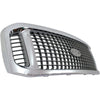 Grille For 2002-2004 Ford Excursion Chrome Shell w/ Gray