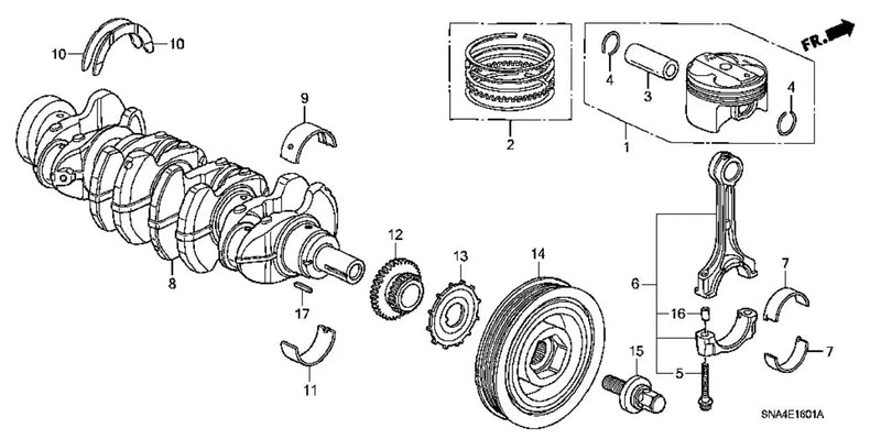 Honda Acura RSX Harmonic Balancer Pulley (2002–2006)