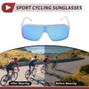 Motorcycle Set 1 x Motorcycle Riding Goggles Blue Lens Black Frame