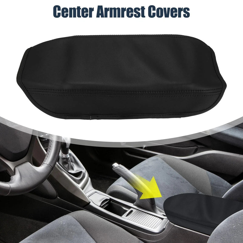 Honda Civic Black Microfiber Leather Armrest Protector Cover (2016-2023)