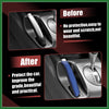 Ford - Black Blue Faux Leather Handbrake Cover (Compatible with Various Years)