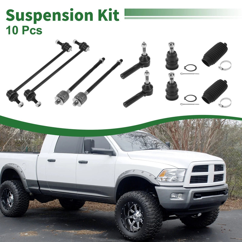 Dodge Caravan 10 x Front Suspension Kit Tie Rod Ends & Sway Bar Links (01-07)