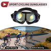 Motorcycle Riding Goggles Red Yellow Lens Black Frame PC TPU Cycling Sunglasses