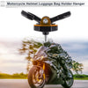 Horn-type Double Hook Aluminum Alloy Motorcycle Hanging Hook Black Gold Tone