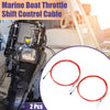 2 x 500cm 16FT Marine Throttle Control Cable Red with Fastening Head