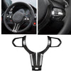 BMW M2 M3 M4 M5 X6 X6M Carbon Fiber Black Steering Wheel Cover (2014-2020)
