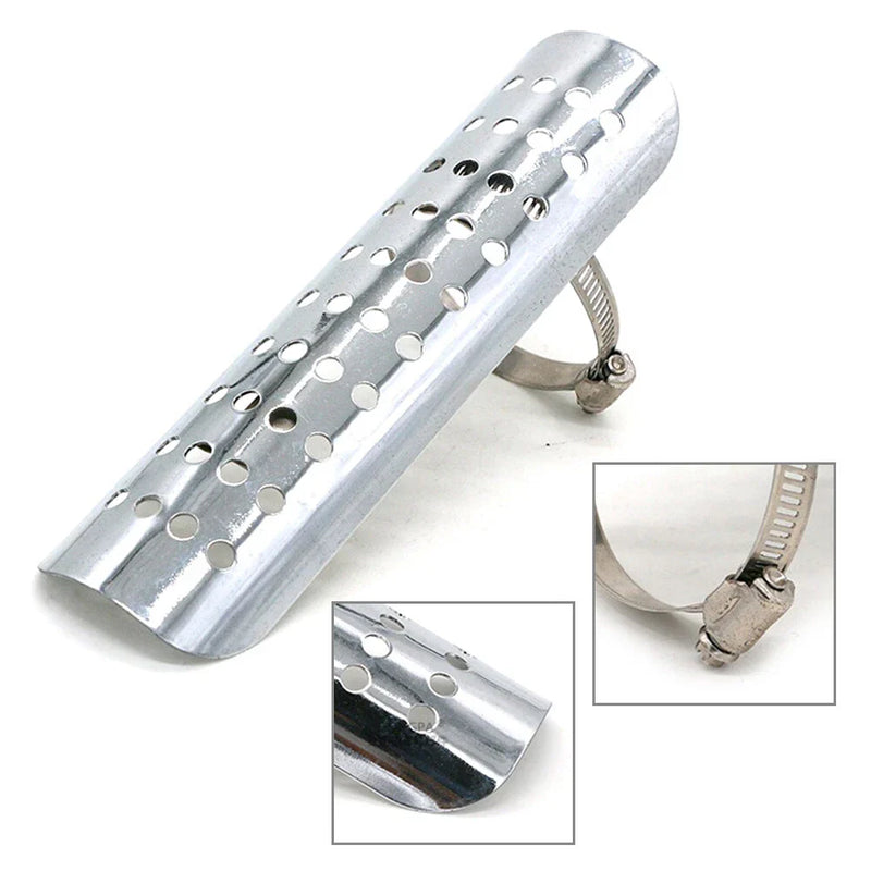 Universal Motorcycle Chrome Exhaust Muffler Pipe Heat Shield Cover