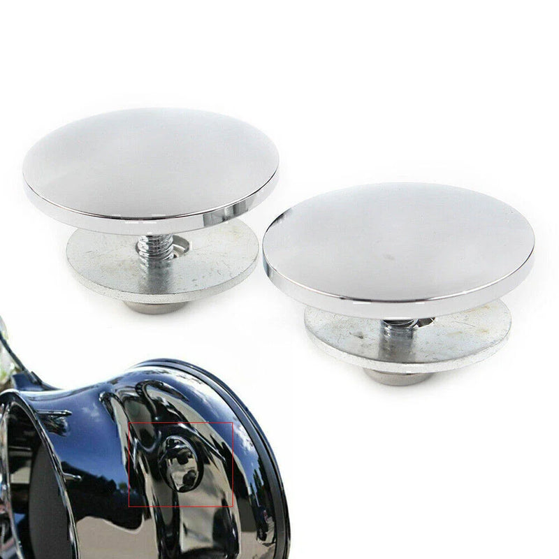 Harley Street Glide Trike Chrome Aluminum Inner Fairing Mirror Plugs (2009-2023)