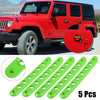 Jeep Wrangler 2007-2018 Green 5 x Door Handle Trim & Button Covers