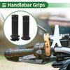 Motorcycle Handlebar TPU Black Stripe 7/8" 22mm Hand Grips Cover Kit