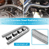 Car Polished 48" Flexible Stainless Steel Radiator Hose Kit