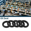 Make Model Oil Seal / 17x25x4mm / Seal Ring Rotary Shaft Seal NBR Rubber Black 5Pcs