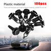 Car 9mm Plastic Bumper Retainer Clips 100-pack