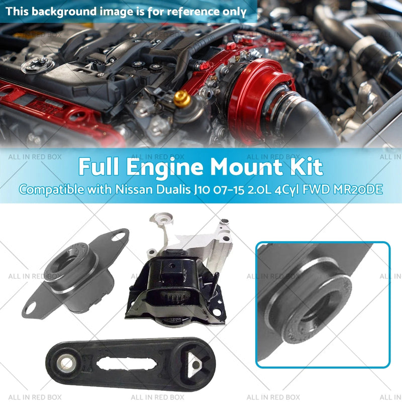 Nissan Dualis J10 (2007-2015) 2.0L FWD MR20DE Engine Mount Kit