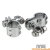 Harley 1-1/4" Chrome Engine Guard Crash Bar Mount Clamps