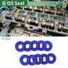 Oil Seal 10x20x6mm TPU Rotary Shaft Seal Blue 10 Pcs