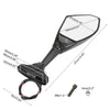 Make Model Pair Universal Motorcycle Side Mirror LED Turn Signal Black