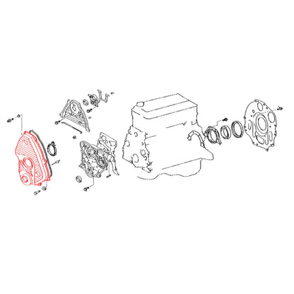 Timing Chain Belt Cover for Toyota Hilux 4Runner SR5 LN200 LN205 5L 2001-2004
