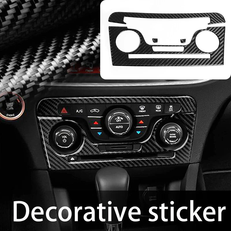 Charger Carbon Fiber CD Air Conditioning Panel Trim Cover (2011-2014)