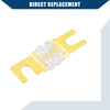 Car Motorcycle Gold Tone 80A Mini ANL Fuses 10 Pcs
