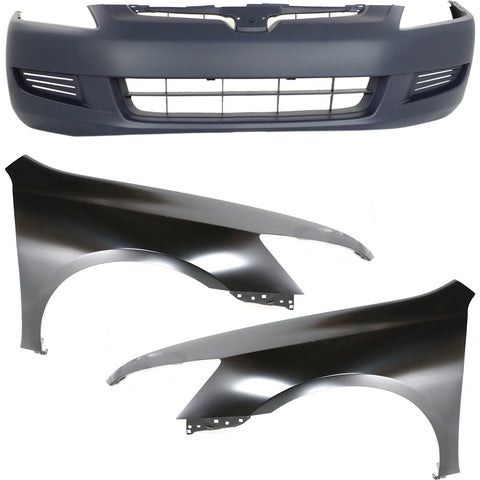 Front Fender Kit For 2003-2005 Honda Accord Primed Steel